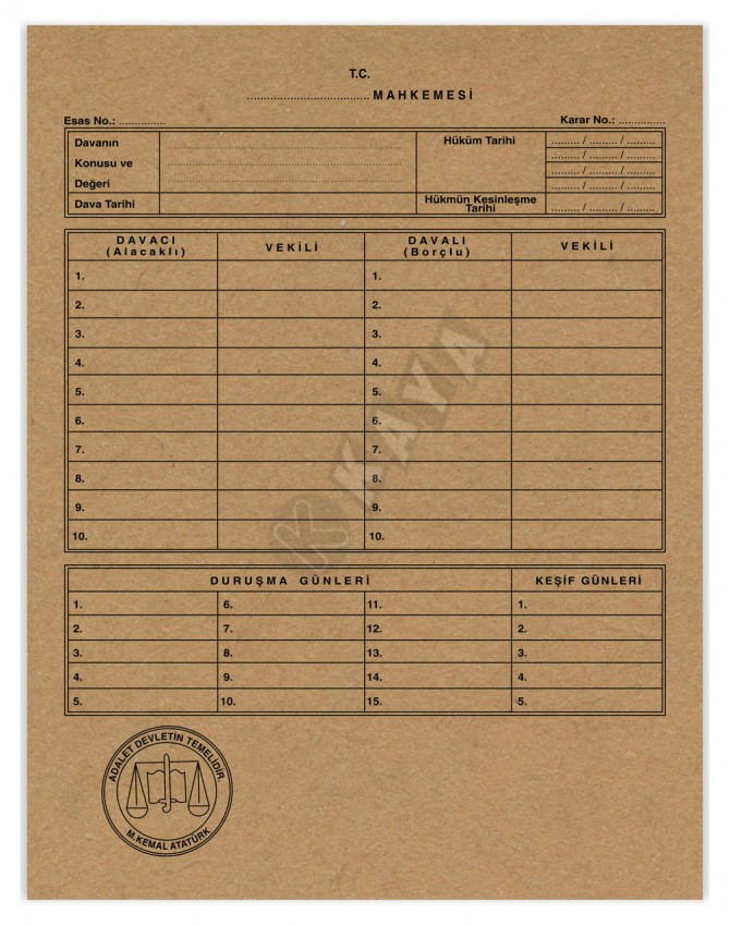 İthal Dava Mahkeme İcra Dosyası - Kraft 1. Kalite (Avukat Dosyası) İthal Dava Mahkeme İcra Dosyası - Kraft 1. Kalite (Avukat Dosyası)